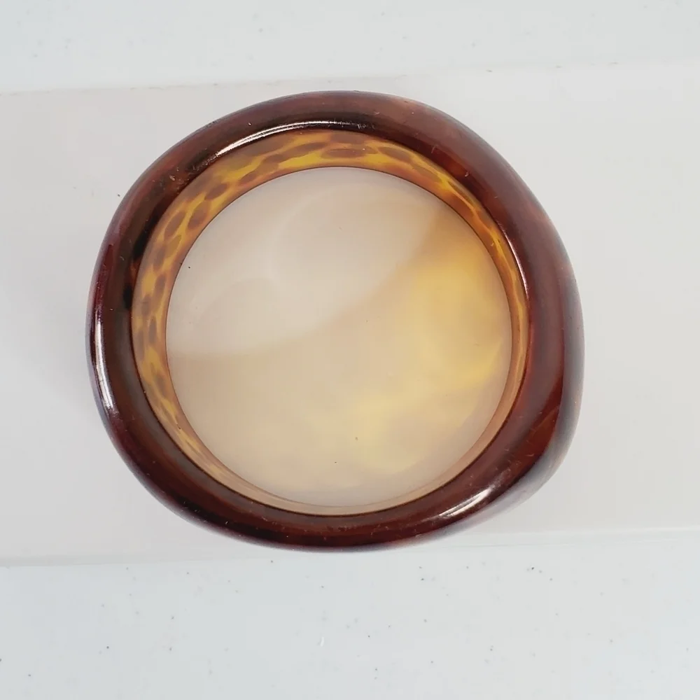 Wide Chunky Bangle Slip-on‎ Plastic Animal Print Design Bangle